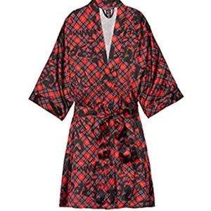 Victoria's Secret VS Logo Satin Robe NWT